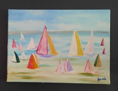 (inspiration Raoul Dufy) Huile Format 33x24