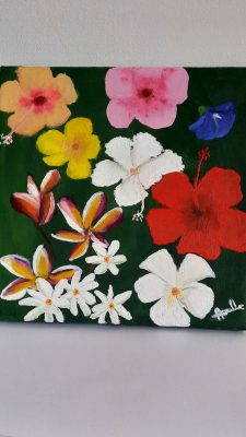 Huile au couteau format : 20x20