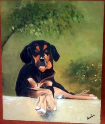 Peinture au couteau : format 46x38